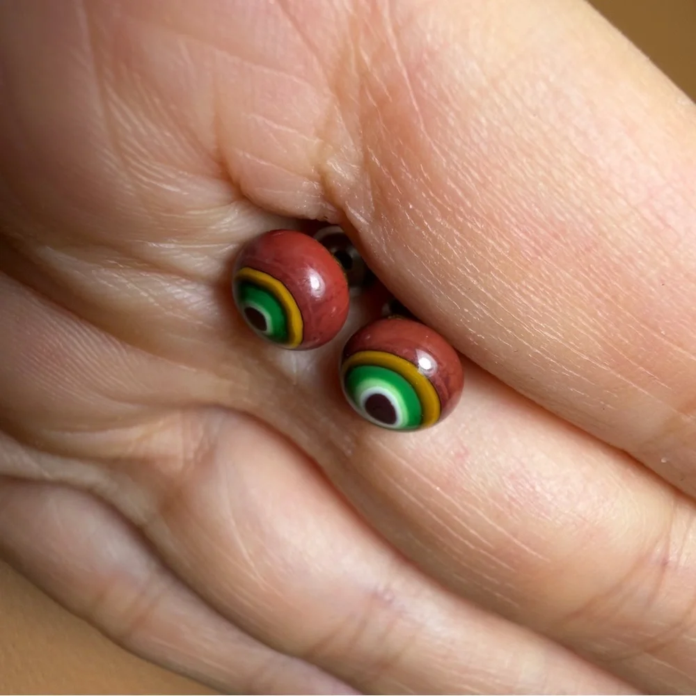 Colorful Stud Earrings - Evil Eye Design